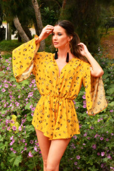 h-era printed playsuit