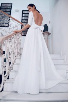 hera white long wedding dress