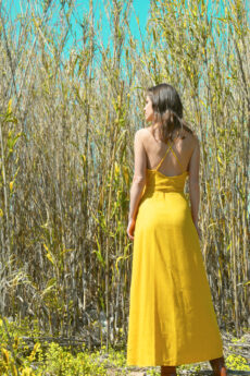 hera yellow wrap dress