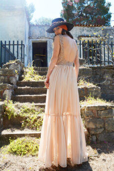 hera nude pink maxi dress