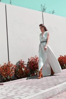 hera silver metallic dress