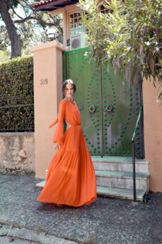 hera orange maxi dress