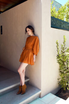 hera orange-brown mini dress