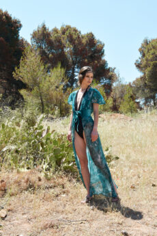 hera tropical prints kaftan