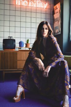 h-era maxi purple dress
