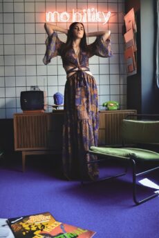 h-era maxi purple dress