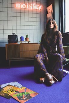 h-era maxi purple dress