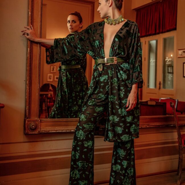h-era sheer velvet set