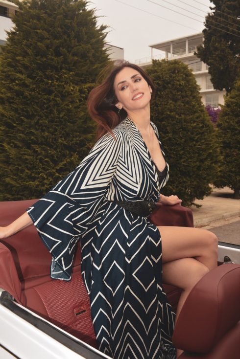 h-era striped dress
