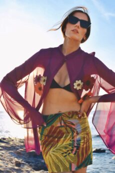 h-era printed skirt