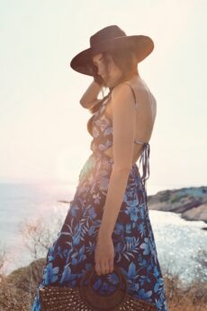 h-era flower printed dress