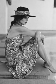h-era printed dress
