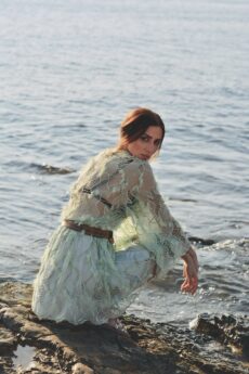h-era mint lace dress