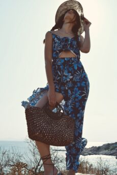 h-era flower printed dress