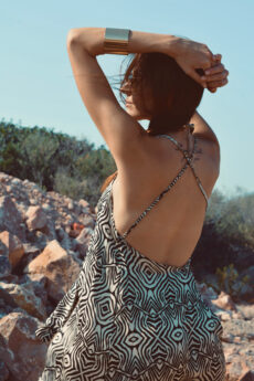 h-era maxi open back dress