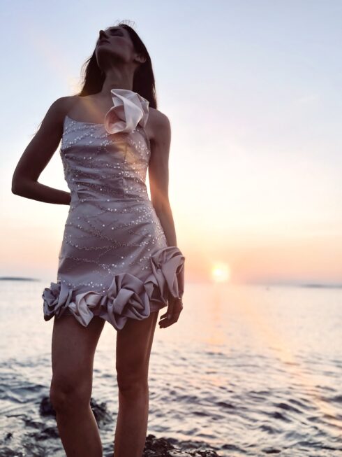 h-era 3d flower dress