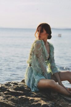 h-era mint lace dress