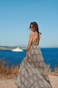 h-era maxi open back dress